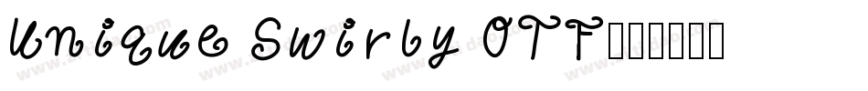Unique Swirly OTF字体转换